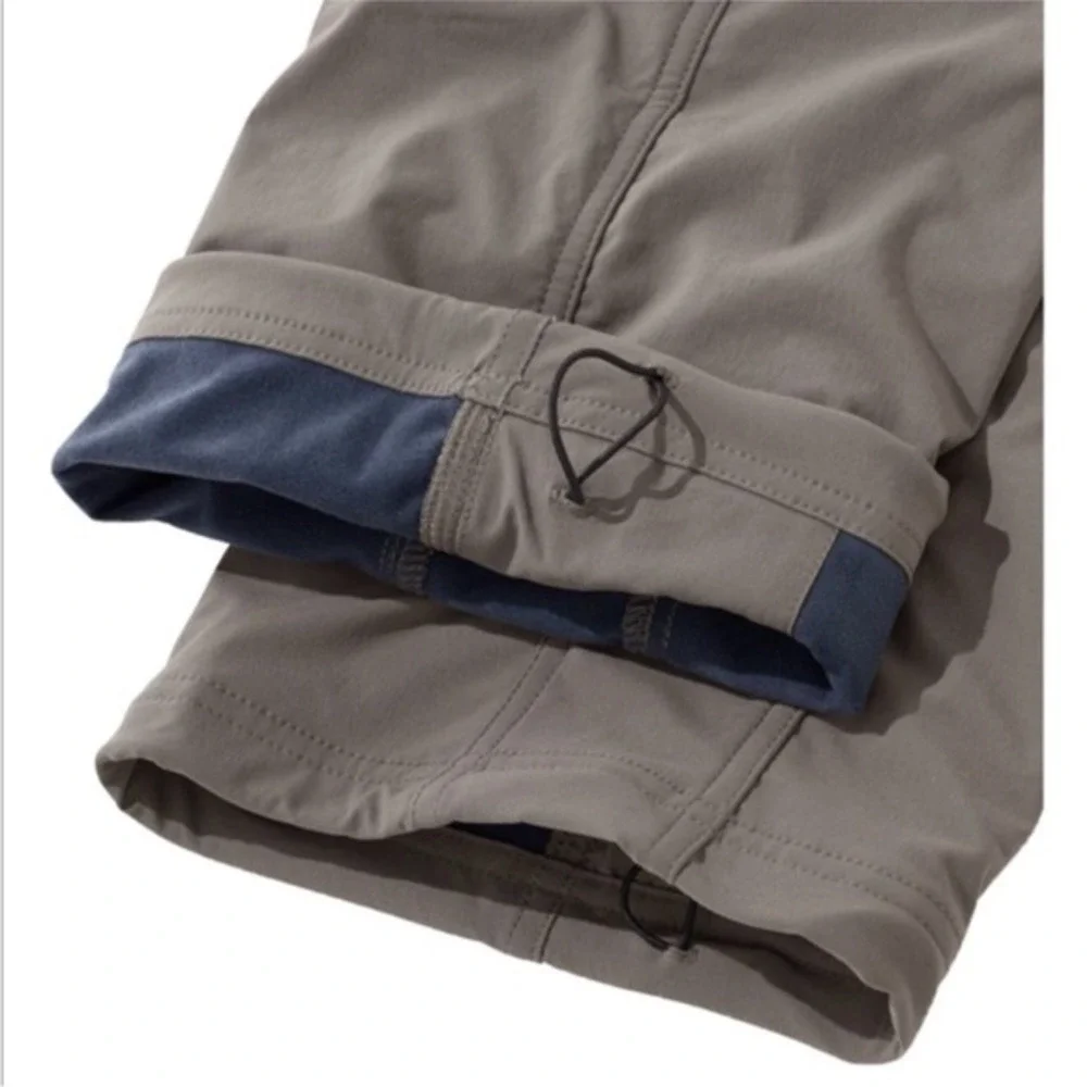 LL Bean Comfort Trail Pants Lined Ash Brown hiking camping cabin 31